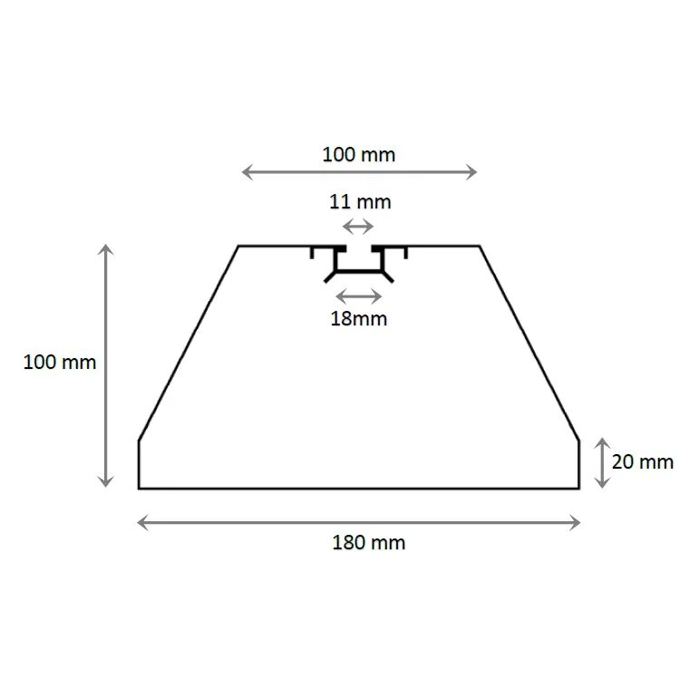 Podstawa gumowa pod koryta rury 25cm (2szt) - obrazek 3