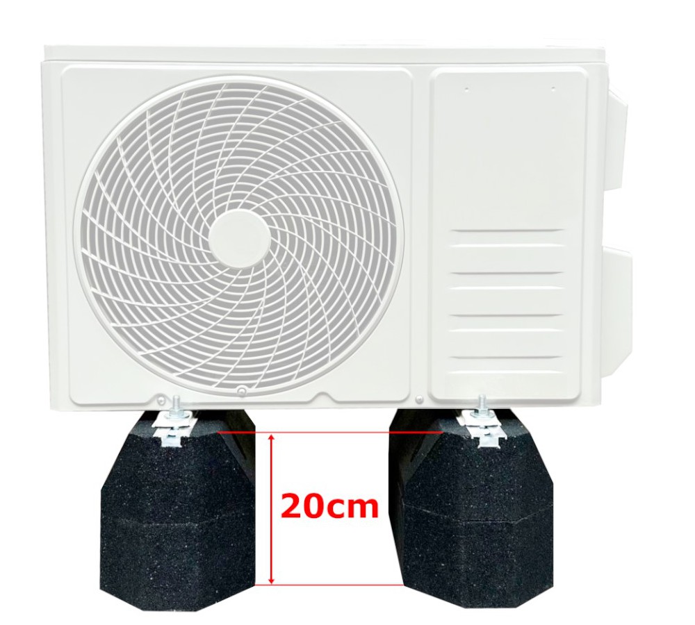Podstawa gumowa antywibracyjna z podwyższeniem 40cm WYSOKA na 20cm 1kpl - obrazek 4