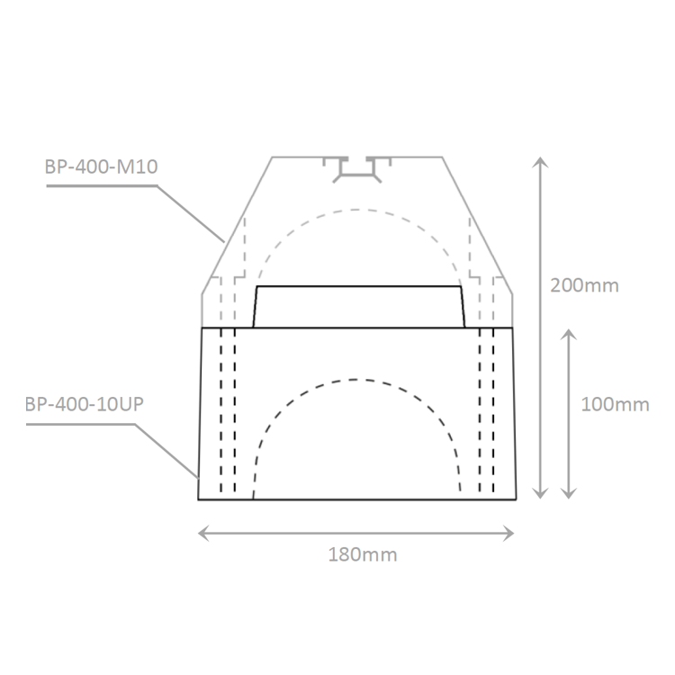 Podstawa gumowa antywibracyjna z podwyższeniem 40cm WYSOKA na 20cm 1kpl - obrazek 3