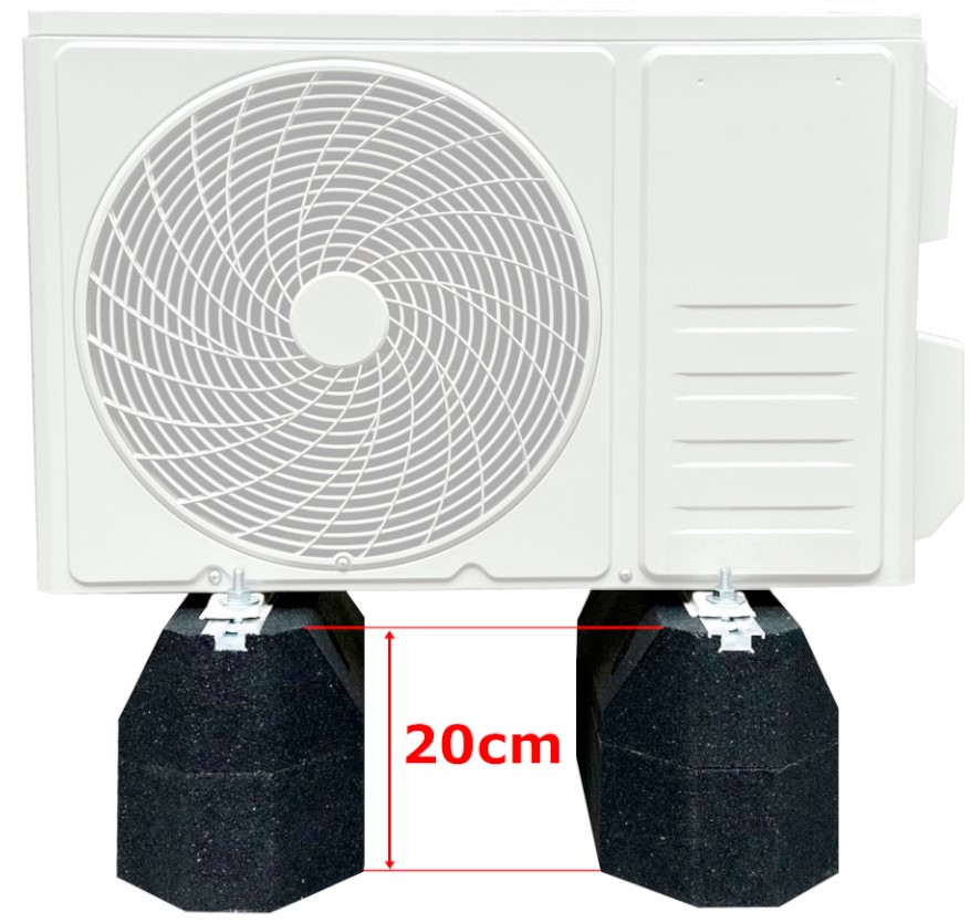 Podstawa gumowa antywibracyjna z podwyższeniem 40cm WYSOKA na 20cm - obrazek 4