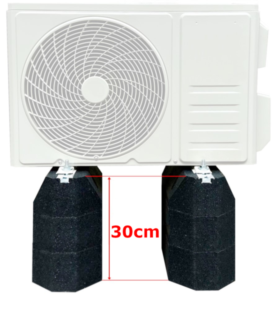 Podstawa gumowa antywibracyjna z podwyższeniem 60cm WYSOKA na 30cm 1kpl - obrazek 3